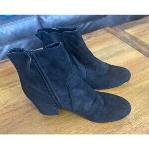 Nine West Charcoal Suede Ankle Booties